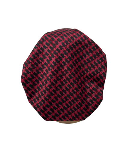 Triple Up BUL208 Black/Red Plaid Unlined Pre-Tied Bandanna