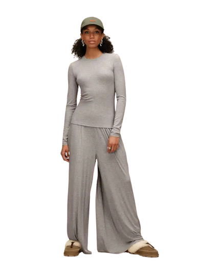UGG Grey Heather Aidelene Long Sleeve Rib Tee