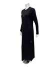 Angelice Black Royal Embroidery Modal Coverall Nursing Nightgown