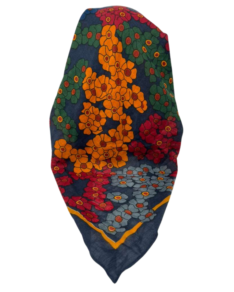 Cherie SP348A-MU Multi Floral Design Adjustable Pre-Tied Open Back Bandanna
