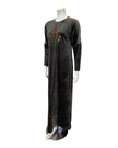 Pen-ky Olive Embroidered Flowers Velour Pull On Nightgown