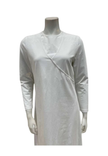 Chicolli N5171 White Dickie Wrap Cotton Versatile Nursing Nightgown Myselflingerie.com