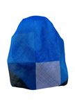 It's Younique OB-PAT-BL Blue Tones Patches Shimmer Pre-Tied Open Back Bandanna with Velvet Grip Myselflingerie.com