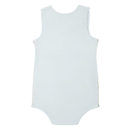 Buttermint White Beginner's Snapped Bodysuit with Shelf Bra / 2 Pack