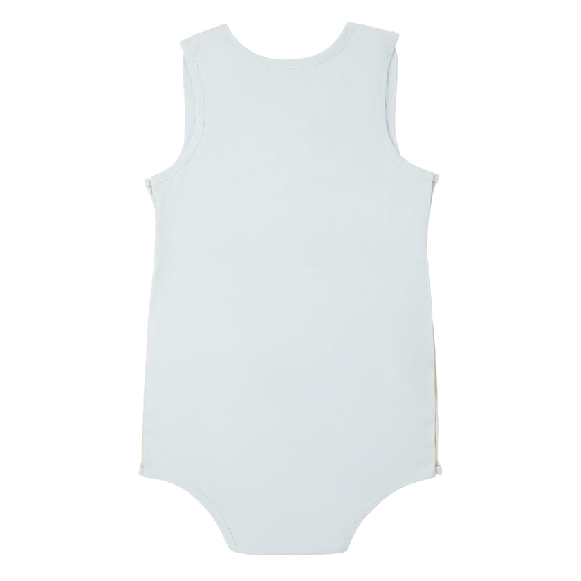 Buttermint White Beginner's Snapped Bodysuit with Shelf Bra / 2 Pack