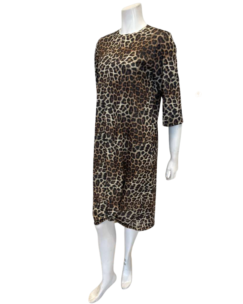 Jackie O' Leopard Print Swim Cover Up Dress Myselflingerie.com