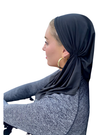 Scarf Bar SB Black Dri Fit Pre-Tied Bandanna with Velvet Non Slip Grip Myselflingerie.com