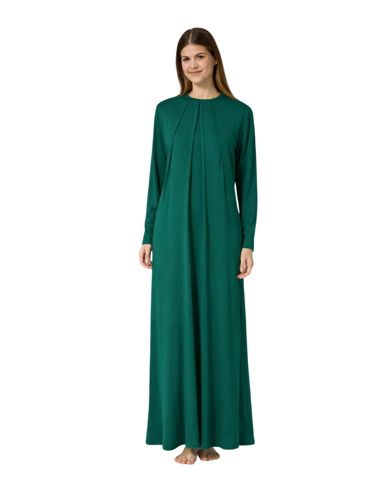 Pen-ky Teal Green Tucks Modal Pull On Nightgown
