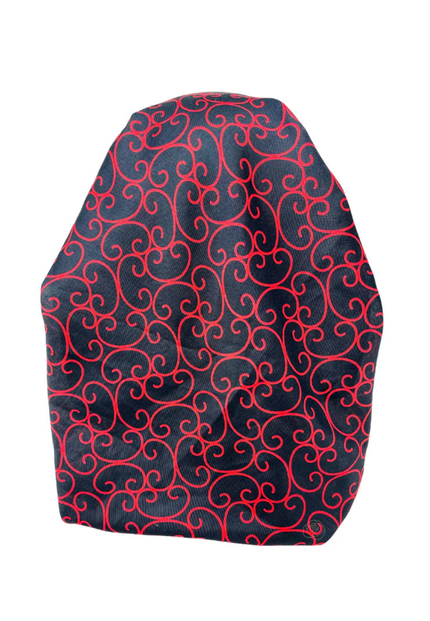 It's Younique OB-VINE-RD Red Vine Print Pre-Tied Open Back Bandanna with Velvet Grip Myselflingerie.com