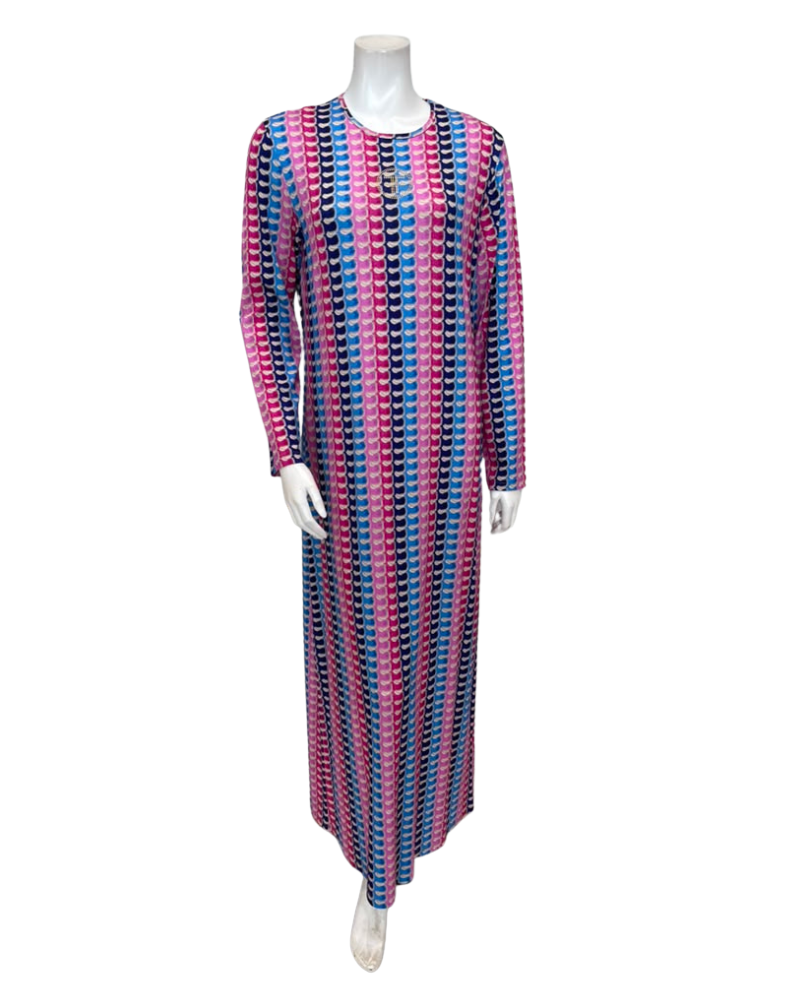 Furstenberg Multicolor Spiral Print Pull On Modal Nightgown