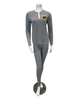 Angelice Grey Teddy with Striped Placket Modal Pajamas Set