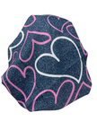 It's Younique Hearts on Denim Pre-Tied Bandanna with Velvet Grip