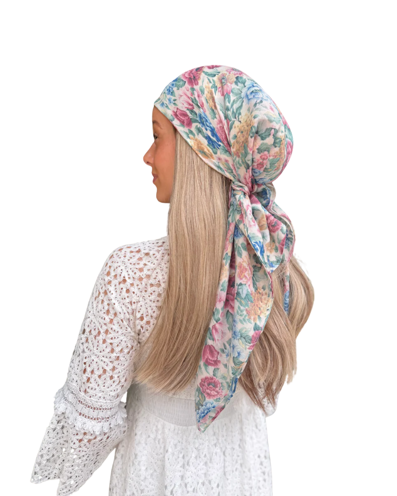 Scarf Bar English Garden Square Scarf with Velvet Grip Myselflingerie.com