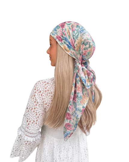 Scarf Bar English Garden Square Scarf with Velvet Grip Myselflingerie.com