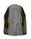 It's Younique Grey/White Designer Inspired Pre-Tied Open Back Bandanna with Velvet Grip