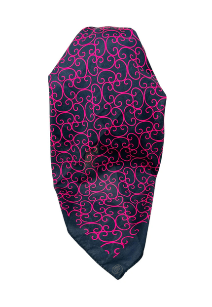 It's Younique OB-VINE-PI Pink Vine Print Pre-Tied Open Back Bandanna with Velvet Grip Myselflingerie.com