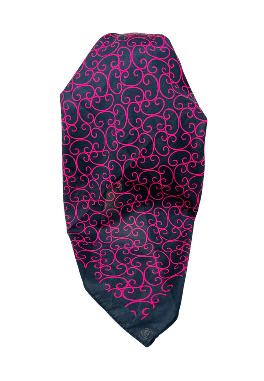 It's Younique OB-VINE-PI Pink Vine Print Pre-Tied Open Back Bandanna with Velvet Grip Myselflingerie.com