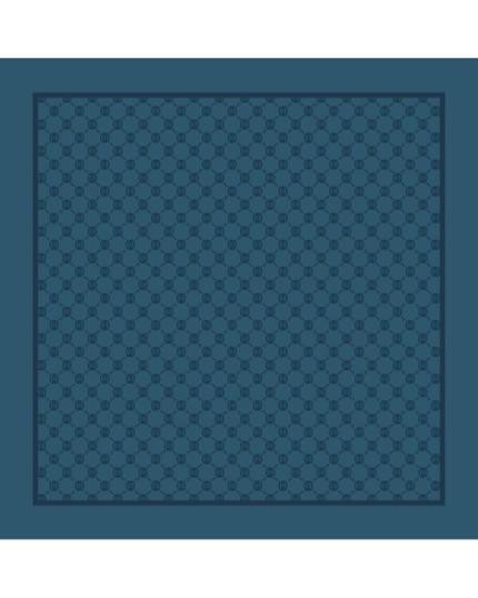 Cherie Teal Interlocking Design Adjustable Pre-Tied Open Back Bandanna