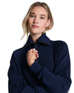 Spanx Timeless Navy AirEssentials Lightweight  Half Zip Myselflingerie.com