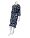 Jackie O' Navy Printed Swim Cover Up Dress Myselflingerie.com