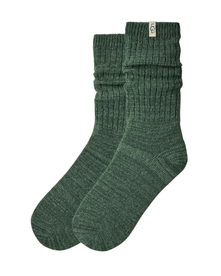 UGG Green Stone Rib Knit Slouchy Crew Socks