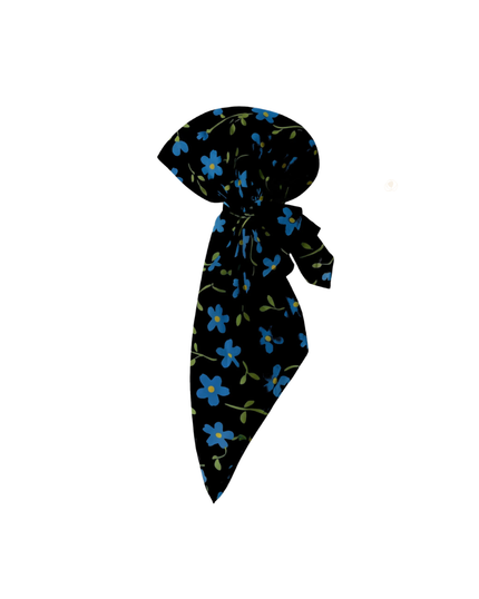Something Blue Adjustable Pre-Tied Bandanna with Full Non Slip Myselflingerie.com