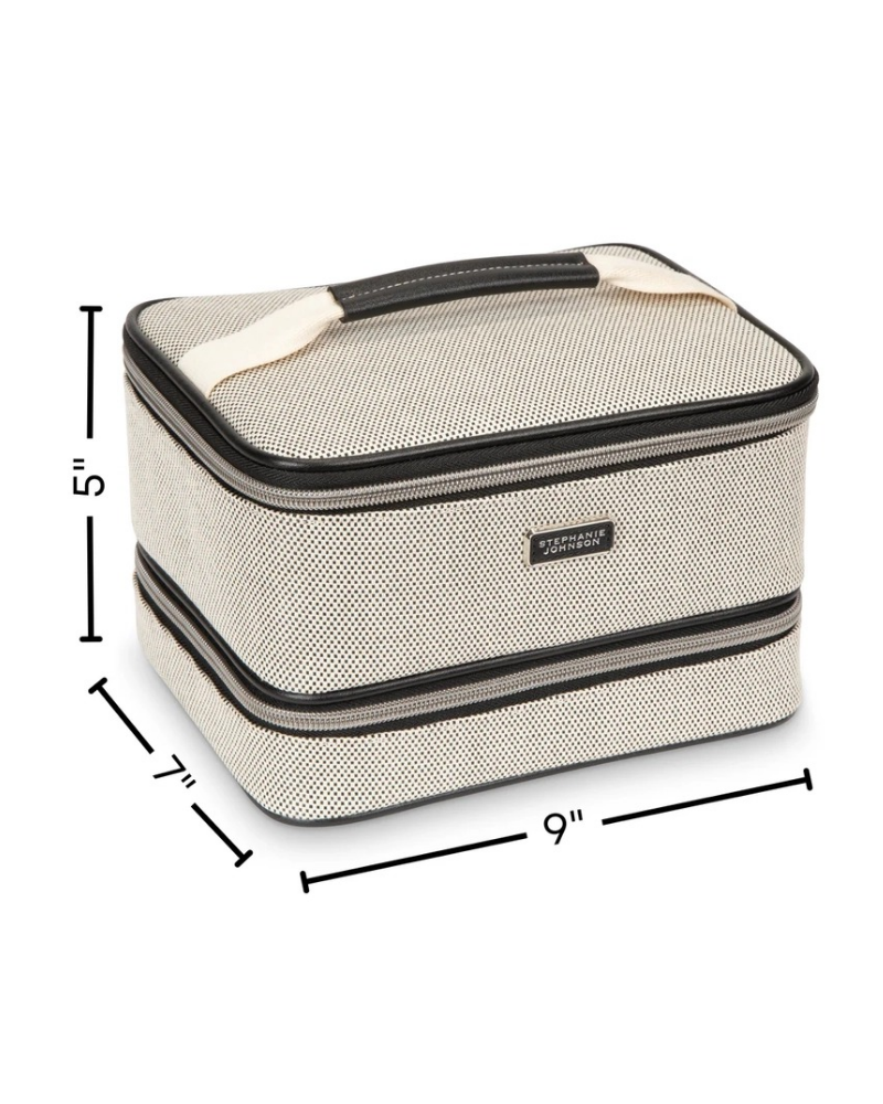 Stephanie Johnson Tropea Onyx Jenny Train Case Toiletry Bag