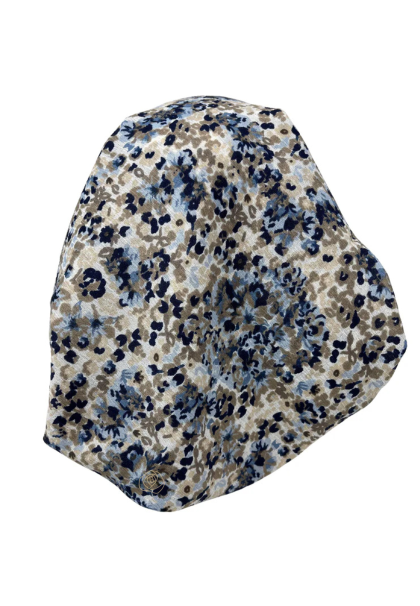 It's Younique PP-FL-NY Navy Mini Flowers Pre-Tied Bandanna with Velvet Grip Myselflingerie.com