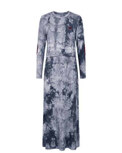 ORD Denim Hand-Crafted Patches Modal Nursing Nightgown Myselflingerie.com