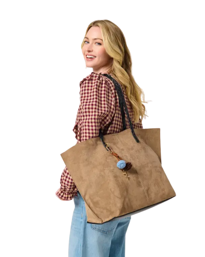 ShiraLeah Taupe Roberta Tote Bag