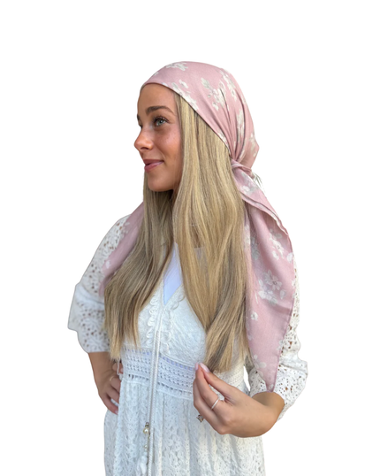 Scarf Bar Blushing Petals Square Scarf with Velvet Grip Myselflingerie.com