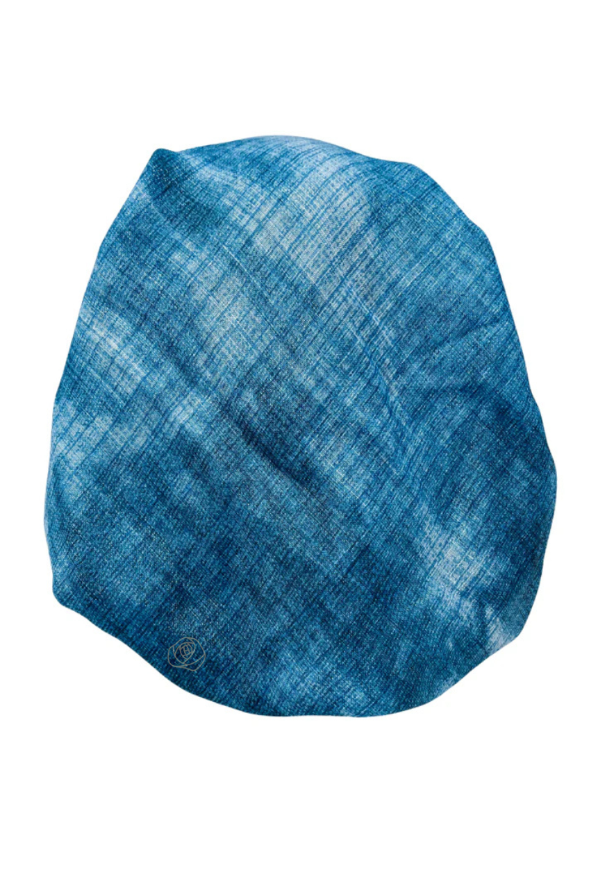 It's Younique PP-SHIM-OMLB Light Blue Ombre Shimmer Pre-Tied Bandanna with Velvet Grip Myselflingerie.com