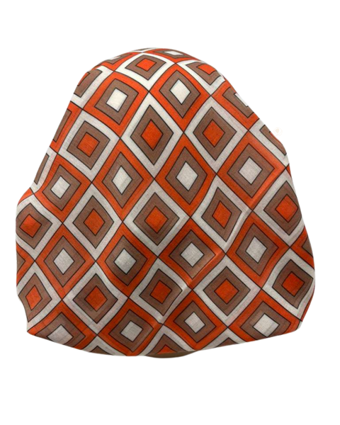 It's Younique Red/Tan Squares Pre-Tied Bandanna with Velvet Grip Myselflingerie.com