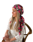 Scarf Bar Red Rose Bouquet Square Scarf with Velvet Grip Myselflingerie.com