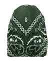 It's Younique Hunter Green Paisley Bandanna Print Pre-Tied Open Back Bandanna with Velvet Grip