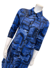 Seashells Jean Pocket Patchwork Collared Button Down Midi 50