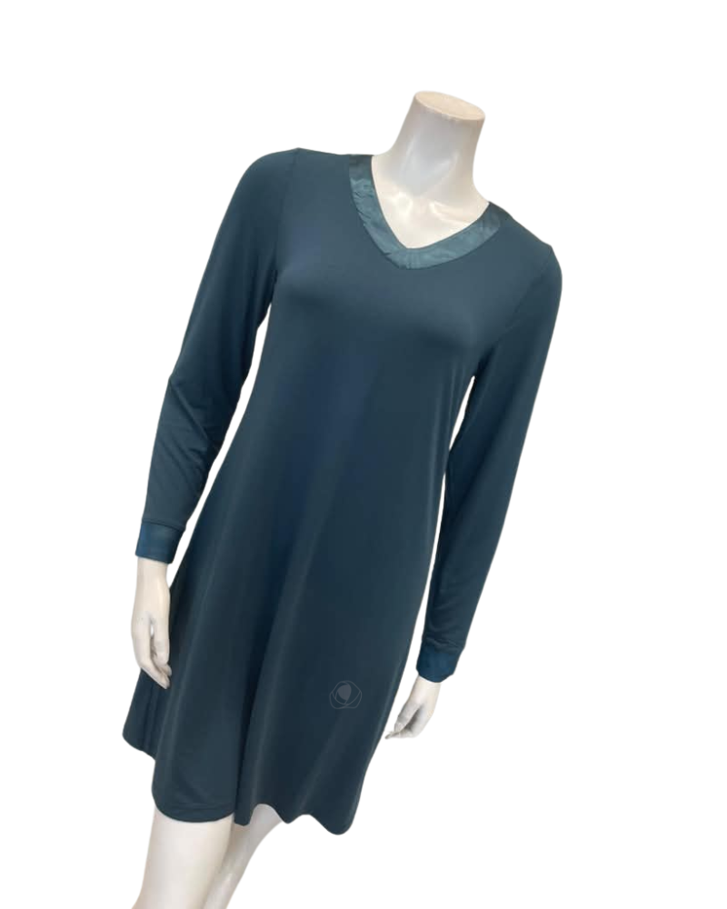 Fleur't Deep Spruce Modest Nightshirt with Shelf Bra