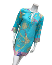 Furstenberg Teal Chains Print Swim Cover Up Myselflingerie.com