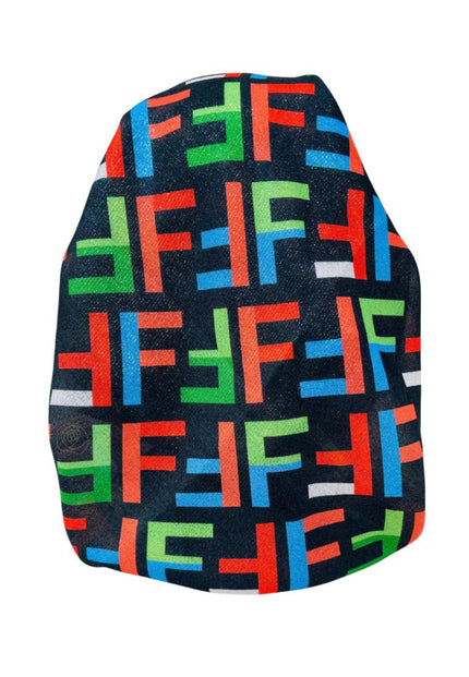 It's Younique OB-FEN-MU Multicolor Designer Inspired Shimmer Pre-Tied Open Back Bandanna with Velvet Grip Myselflingerie.com