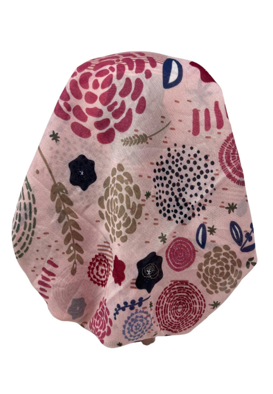 It's Younique PP-ABS-PI Pink Abstract Pre-Tied Bandanna with Velvet Grip Myselflingerie.com