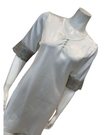 Madeleine Fig Claire Vintage Pearl Short Sleeve Chemise & Wrap Set Myselflingerie.com