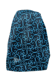 It's Younique Royal Blue Vine Print Pre-Tied Open Back Bandanna with Velvet Grip Myselflingerie.com