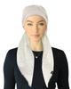 Cherie White/Gold Lined Adjustable Closed Back Pre-Tied Bandanna