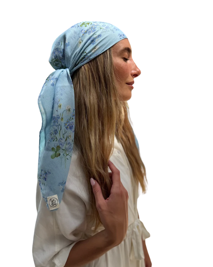 Scarf Bar Bluebell Mist Square Scarf with Invisible Grip Myselflingerie.com