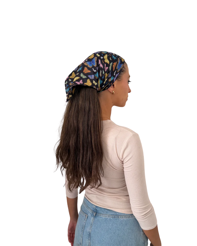 Scarf Bar Denim Paisley Patchwork Bandana Scarf Myselflingerie.com