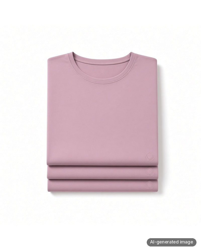 Folded Oh! Zuza Lilac Round Neck Modal Pajamas Set