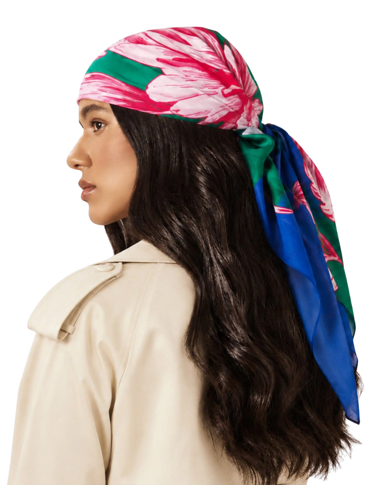 Tie Ur Knot Peony For Your Thoughts Adjustable Pre-Tied Bandanna with Full Non Slip Grip