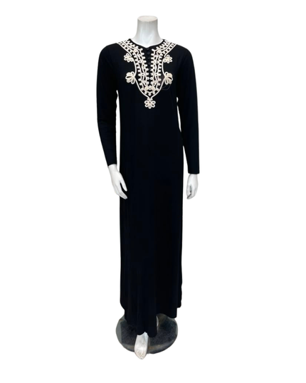 The Star Story Ivory Scroll Black Modal Button Down Nightgown