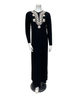 The Star Story Ivory Scroll Black Modal Button Down Nightgown