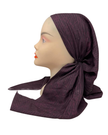 Lizi Headwear IB-OB-BX-26613 Wine Paisley Open Back Adjustable Pre-Tied Bandanna with Velvet Grip